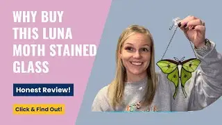 Check out this beautiful Luna Moth stained glass!