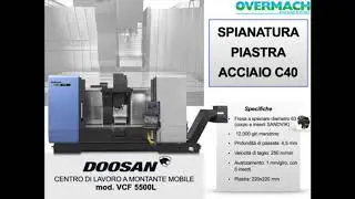 DOOSAN VCF5500L | Prova di lavoro su centro di lavoro a montante mobile