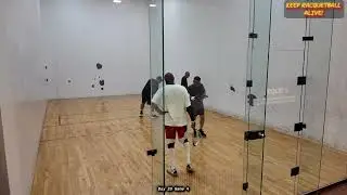 Keep Racquetball Alive!  Day 20 Game 4 Doubles Match Chon/Luis vs Miguel/Aundra at Installation