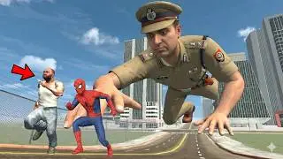 😱 Spiderman Robbed the Bank & Police Chasing Franklin, Hulk & Spidey! &ndash; IDB3D @HeligamerSSS