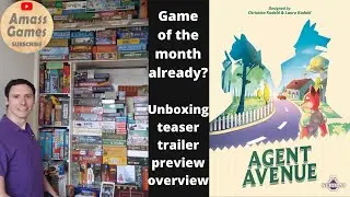 Распаковка настольной игры для двух игроков, тизер-трейлер, предварительный обзор Agent Avenue, б...