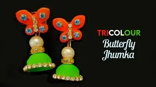 Quilling Earrings Butterfly Jhumka Design 🇮🇳 🦋