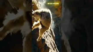 Goat vs Strong Winds: Surviving on a Cliff! 🐐💨⛰️