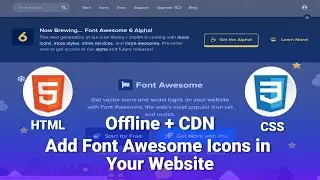How to use Font Awesome Icons | Use Font Awesome Icons Offline & CDN || Web Designing Tutorials