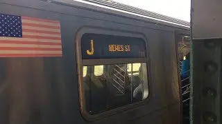 On-Board a Hewes Street bound R160A-1 (J) Train from Broadway Junction to Hewes Street