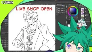 🏮#vtuber Art cafe open! More Guest art, and commission【#commissionart #vgen #voiceovertraining 】