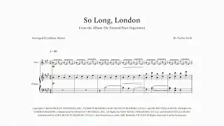 So Long, London - Taylor Swift | OBOE PIANO SHEET MUSIC PDF | Arrangify