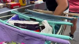 Grocery Cart Bags w COOLER Bag & Egg Wine holder! Reusable, Eco friendly