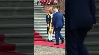Trump walks red carpet at the Dutch King's palace