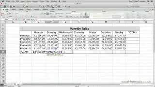 Microsoft Excel Tutorial: SUM Function