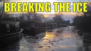 Ice Breaking on the South Oxford Canal - A Real-time Narrowboat Journey.