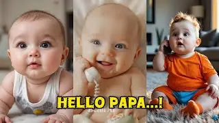 🥹📞 Baby Calling &ldquo;Papa&rdquo; on Phone | Try Not To Smile Challenge