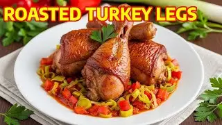 BEST Oven-Roasted Turkey Legs and Thighs with Wine and Vegetables (HOW to Make Roasted Turkey)