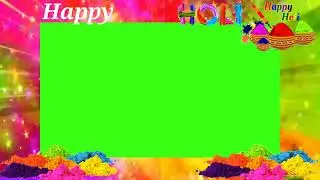 Happy Holi green background no copyright free download, Holi green screen video