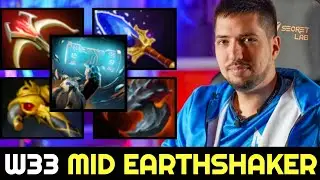 W33 MID Earthshaker &mdash; Hard Game vs Master Tier Chaos Knight 7.27 Dota 2
