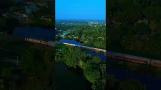 Train Journey from the Sky 🚂 | Stunning Drone Cinematic Shot | Aerial View #Shorts