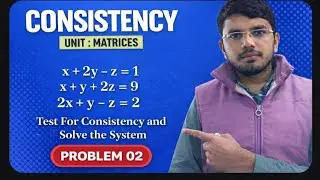TEST FOR CONSISTENCY AND INCONSISTENCY OF MATRIX FOR SYSTEM OF LINEAR EQUATIONS SOLVED PROBLEM 2