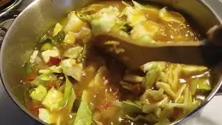 Cabbage soup  - perfect for a cold night #cabbage #souprecipe #soup