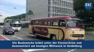 Busunternehmen demonstrierten in Heidelberg