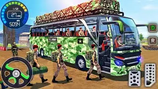 US Army Bus Driving Simulator Game -Army Transporting military squad Driving 3D -Android Gameplay #2