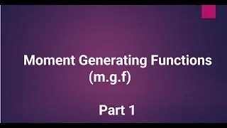 Moment generating function