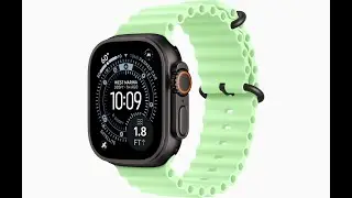 Apple Watch Ultra 3 Ocean Band Neon Green Anchor Blue - Black Titanium Finish Unboxing /First look.