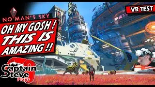No Man's Sky Visiting The Cryon Nexus Cyberpunk City Build In VR - NMS Testing