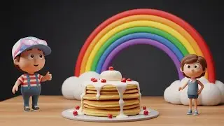 Rainbow Pancake Morning 🌈🥞 | Fun Kids Song | Preschool Learning Video