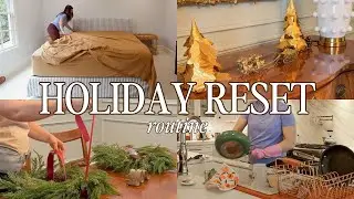 RESET WITH ME🎄🎁cleaning, decorating for Christmas, hosting prep, productive day