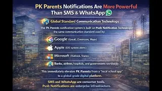 PK Parents App | World's Most Secure School Notification System | Why SMS & WhatsApp Failed Schools
