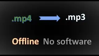 Convert  ANY video to audio OFFLINE || No software required | fast conversion | Steganography !
