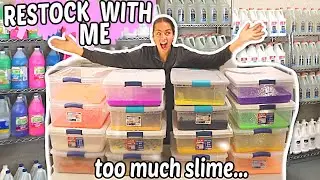 RESTOCK MY SLIME SHOP WITH ME! i finally did it...🐸 ☕