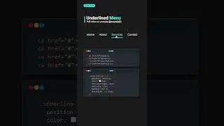 Create Animated Gradient Underline Menu with HTML & CSS  #shorts  #html #css #coding