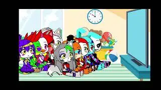All glamrocks react to burntrap boss fight || fnaf sb || (Gacha)