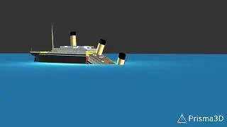 Titanic sinking animation 3D (Ship model made by @cochu444yt)