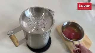 Luvan 8Cup/2L/68oz Bacon Grease Container with Strainer