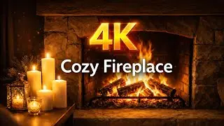 4K Cozy Fireplace &ndash; Relaxing Fire Sounds for Sleep & Study