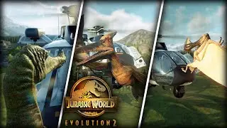 ALL NEW ATTACK ANIMATIONS! Flying Reptiles vs Helicopters in JURASSIC WORLD EVOLUTION 2!