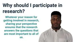 Why should I participate in research