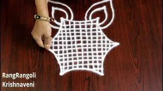 Easy Peacock Kolams with matching Side Borders | 3*2 dots Rangoli | Peacock Muggulu | RangRangoli