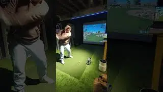 Jamie testing out the Skytrak in the new BadatGolf SIM Room #skytrakgolf #golf #golfskill