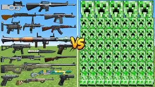 What TaCZ Gun Can Defeat The Most Creeper Mobs in Minecraft?
