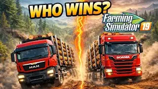 MAN vs scania - Who Wins the Hill Climp? | Farming Simulator 19