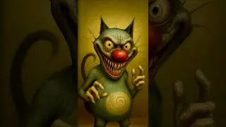 Horror version of the Oggy and the Cockroaches characters #scary