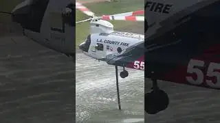 Incredible Footage: Chinook Helicopter Refills with Water Midair in Malibu