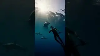 그물에 걸린 아기 돌고래를 위해 상어 떼 앞에서 바다로 뛰어든 한 남자, Baby Dolphin Trapped &mdash; A Man Jumps Into Shark-Filled Waters