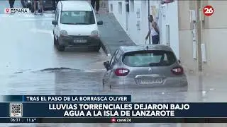 ESPAÑA | LLUVIAS TORRENCIALES dejaron bajo agua a la ISLA de LANZAROTE