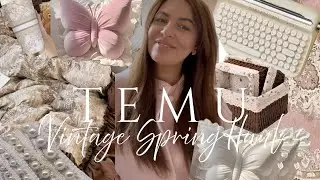 HUGE TEMU HAUL ~ Vintage Spring Home Decor 🕊️| Suzy Darling 