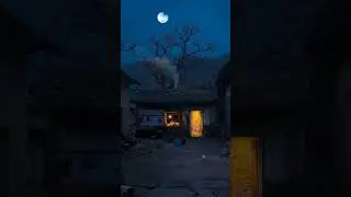 Moonlight Over the Village 🌙 #moonlight #night #village #nature #tranquil #relax #naturebeauty