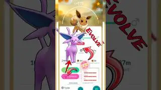 💯 Hundo Eevee Evolve into Espeon in Eevee Community Day #pokemongo #shorts #pokemonevolution #espeon